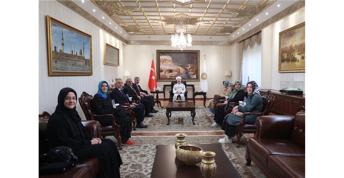 DİYANET İŞLERİ BAŞKANI PROF. DR. ALİ ERBAŞ`I ZİYARET ETTİK