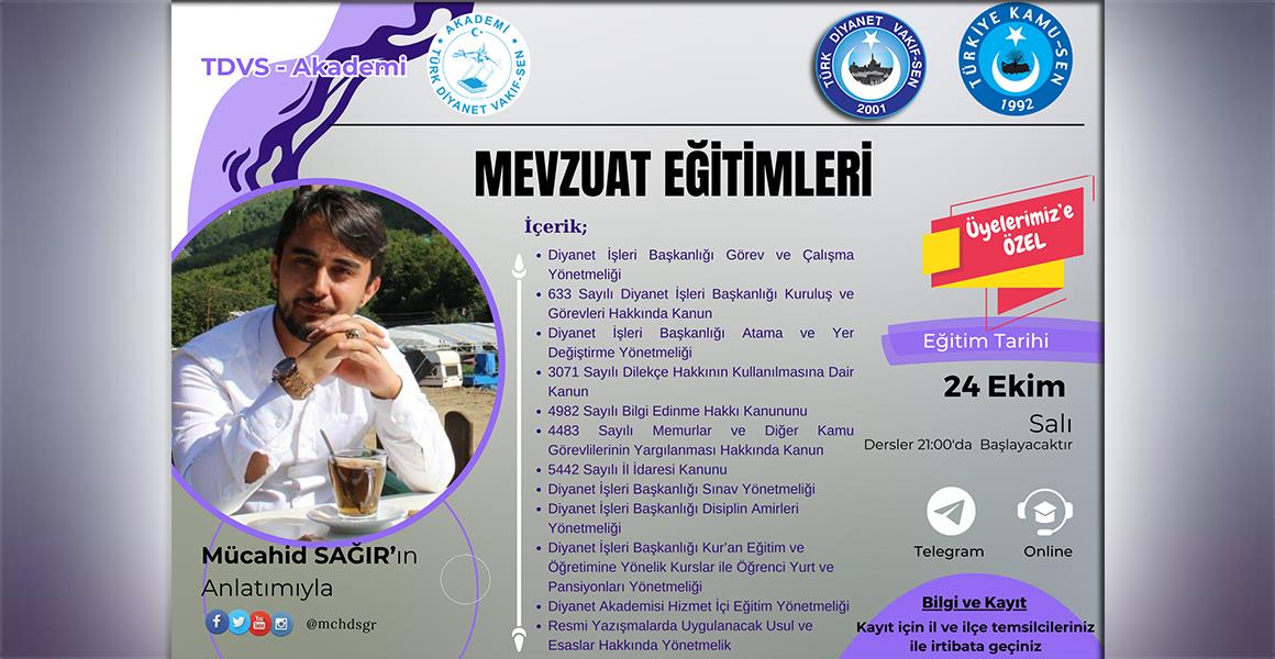 EĞİTİMLERİMİZ BAŞLIYOR