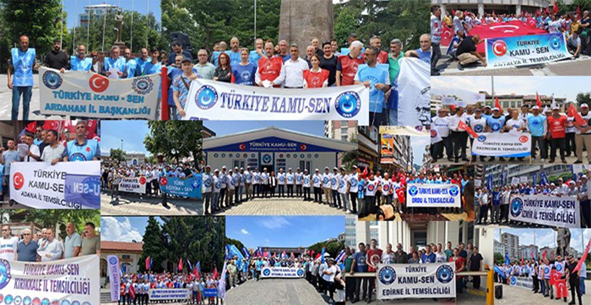 EŞ ZAMANLI OLARAK MEMUR MAAŞ ARTIŞLARINA İLİŞKİN BASIN AÇIKLAMASI YAPTIK