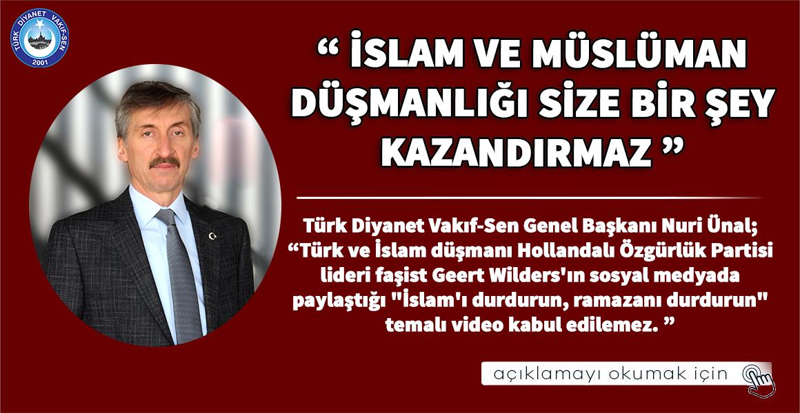 İSLAM VE MÜSLÜMAN DÜŞMANLIĞI SİZE BİR ŞEY KAZANDIRMAZ