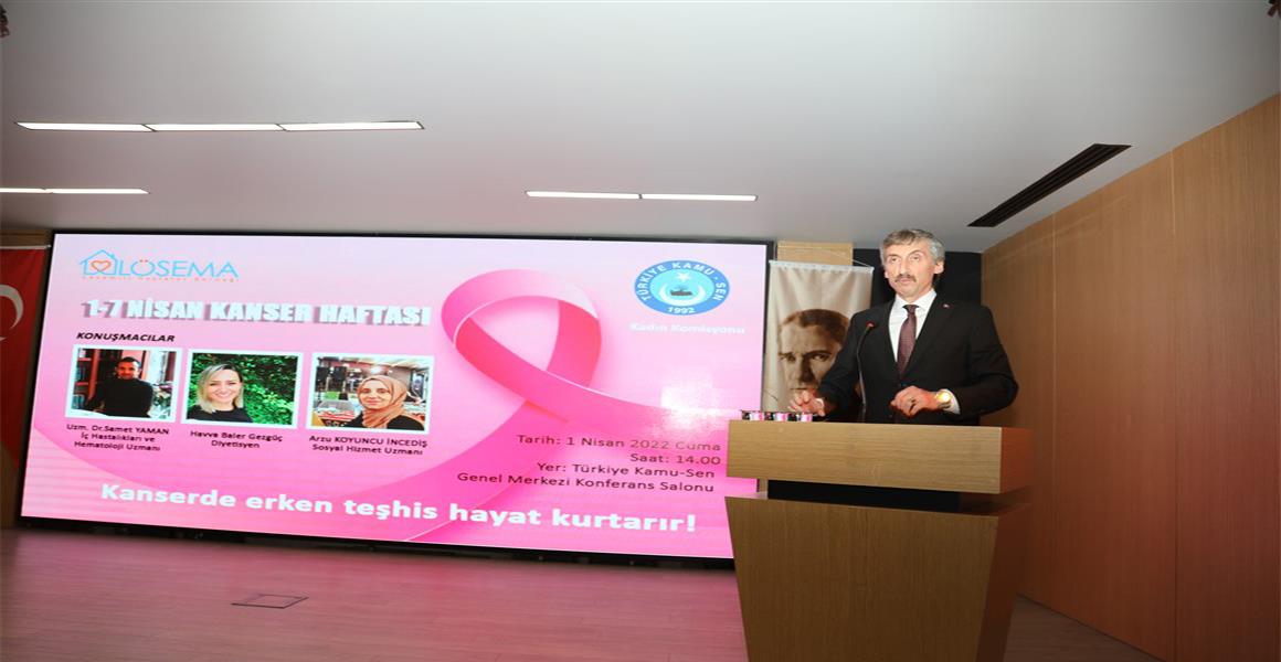 KADIN KOMİSYONUMUZ KANSER HAFTASI NEDENİYLE KONFERANS DÜZENLEDİ