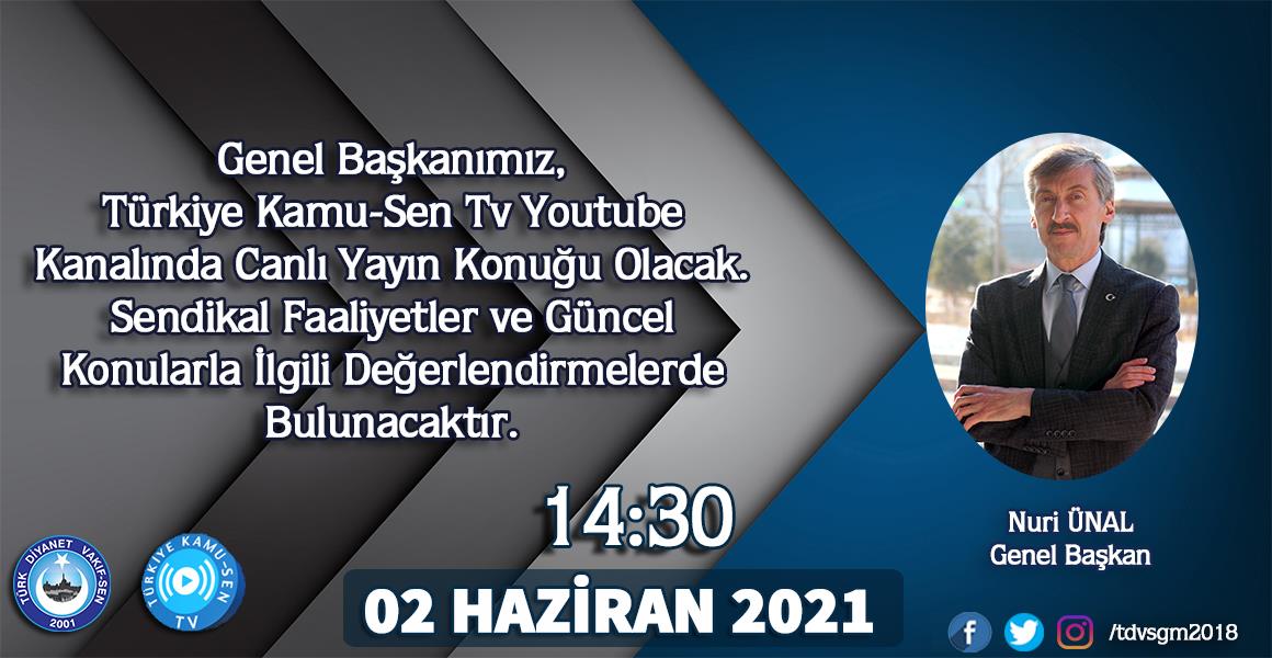 GENEL BAŞKANIMIZ TÜRKİYE KAMU-SEN TV`DE.