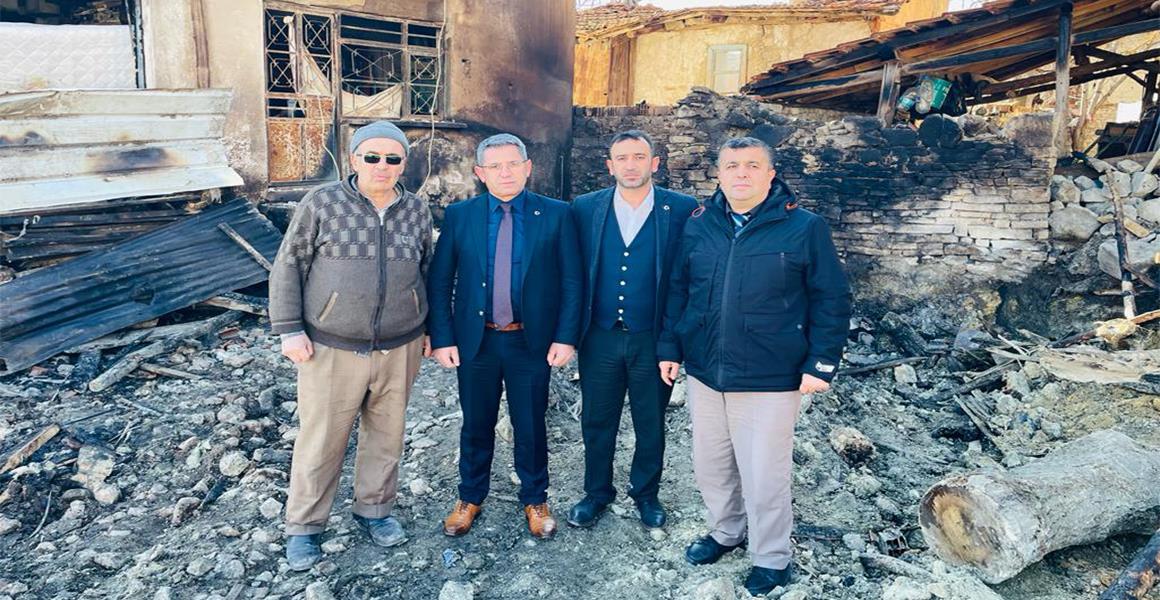 GENEL BAŞKAN YARDIMCIMIZ`DAN EVİ YANAN İMAM`A GEÇMİŞ OLSUN ZİYARETİ.