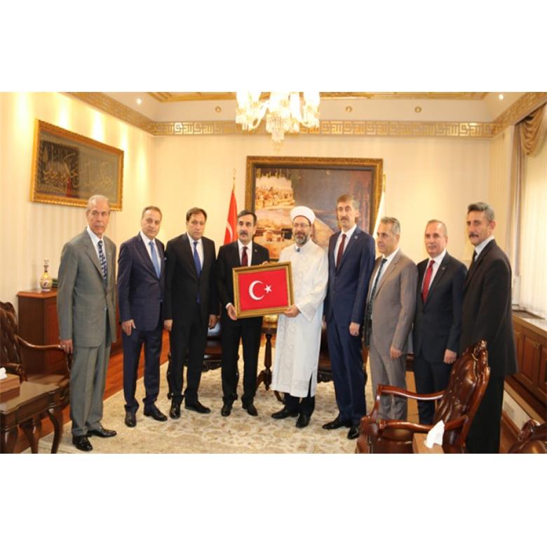 DİYANET İŞLERİ BAŞKANI PROF. DR. ALİ ERBAŞ`I ZİYARET ETTİK