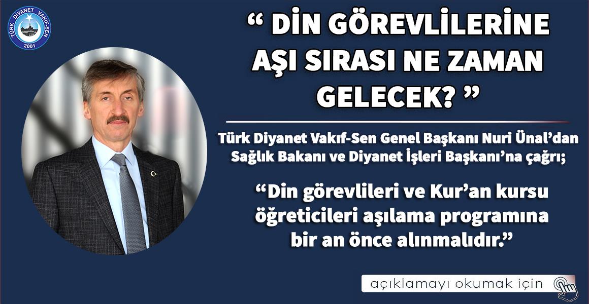 DİN GÖREVLİLERİNE AŞI SIRASI NE ZAMAN GELECEK?