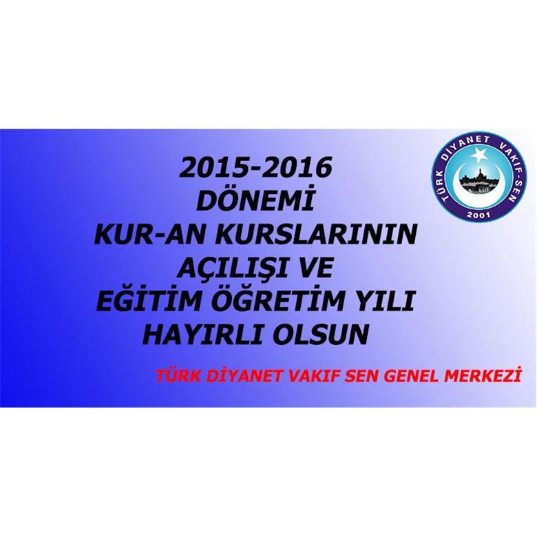2015-2016 EĞİTİM ÖĞRETİM YILI HAYIRLI OLSUN