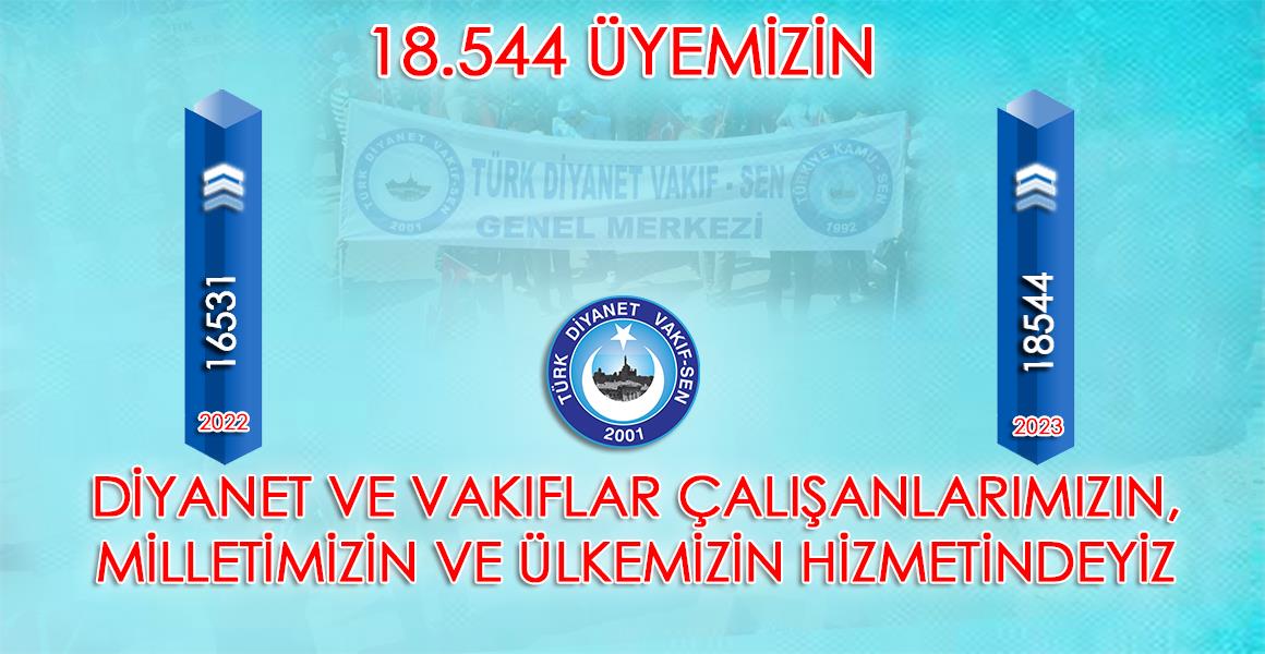 18.544 ÜYEMİZİN, ÇALIŞANLARIMIZIN VE ÜLKEMİZİN HİZMETİNDEYİZ