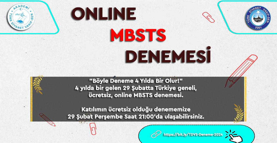 ONLİNE MBSTS DENEMESİ