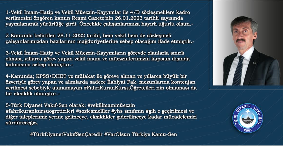 #TürkDiyanetVakıfSenÇaredir #VarOlsunTürkiyeKamuSen