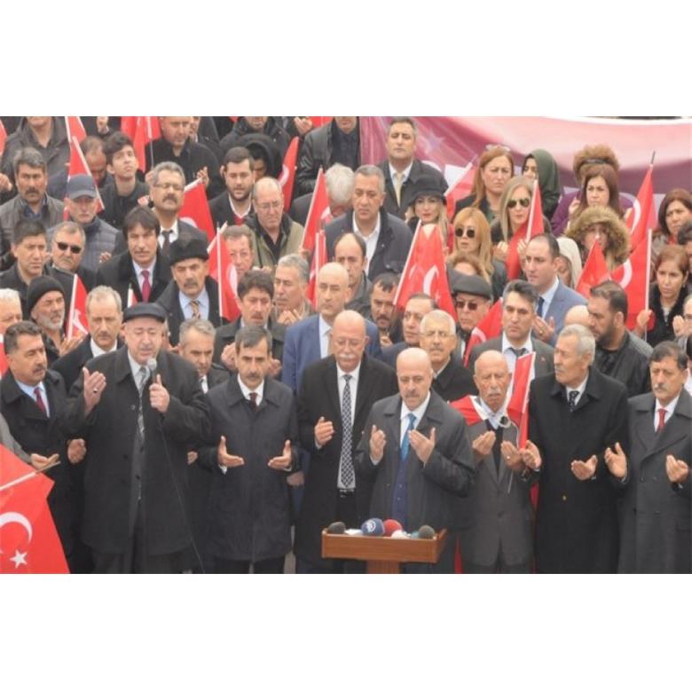 ``AFRİN HAREKATINA DESTEK, ŞEHİDE SAYGI`` MİTİNGİNİ GERÇEKLEŞTİRDİK