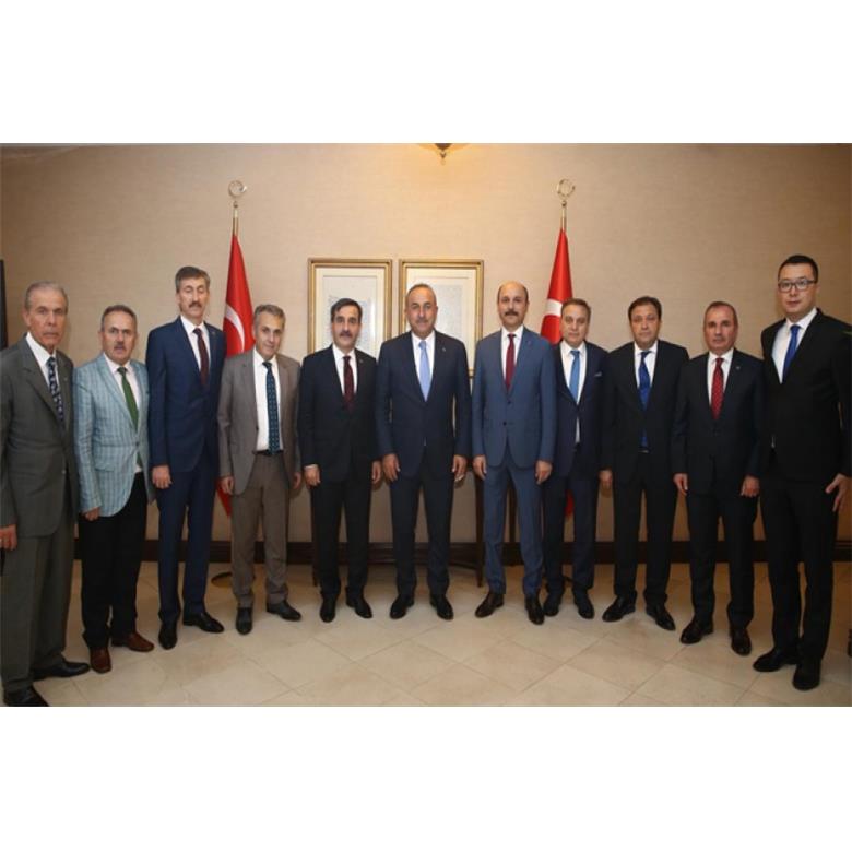 DIŞİŞLERİ BAKANI MEVLÜT ÇAVUŞOĞLU`NU ZİYARET ETTİK.