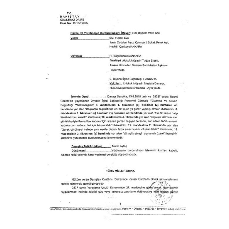 YALANSIZ SENDİKANIN HUKUK MÜCADELESİ SONUÇ GETİRDİ