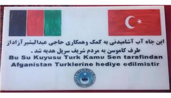 AFGANİSTANDA YAPTIRDIĞIMIZ SU KUYUSU HİZMETE GİRDİ