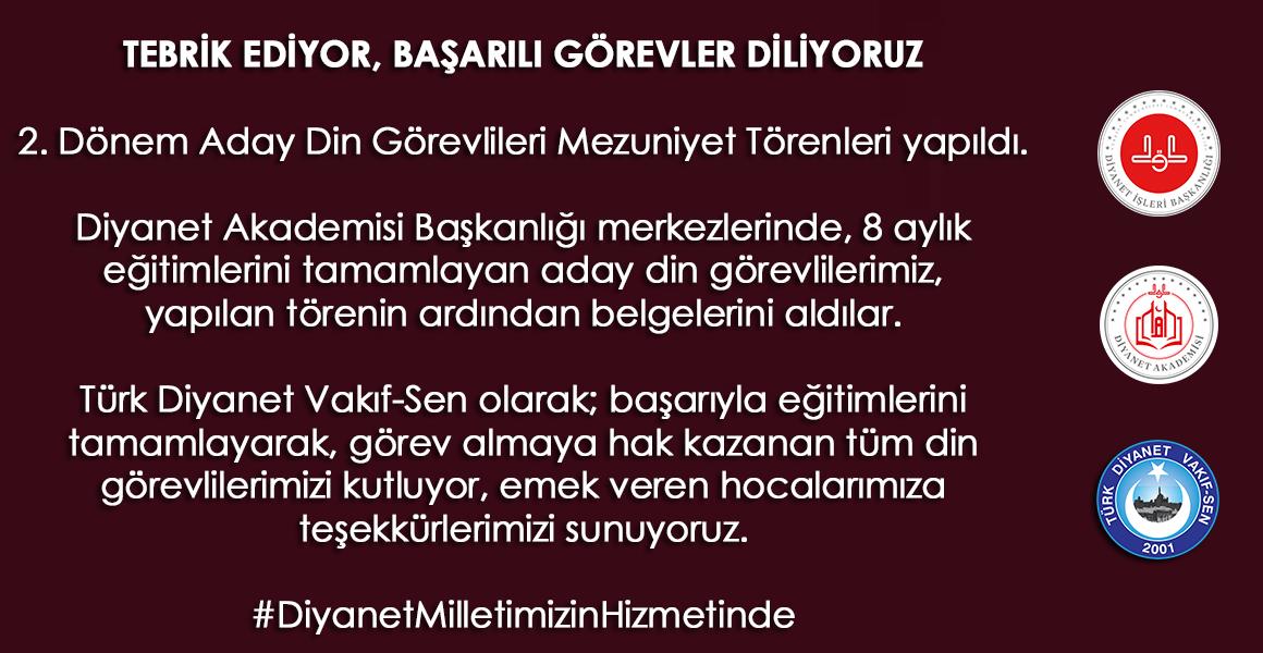 TEBRİK EDİYOR, BAŞARILI GÖREVLER DİLİYORUZ