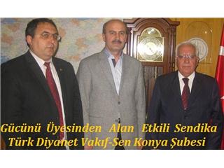 Konya Şube:İl Müftüsü Şükrü Özbuğday`a Dosya Sunuldu