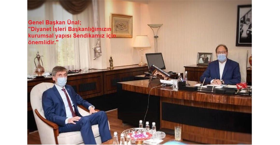 DİYANET İŞLERİ BAŞKANI PROF.DR.ALİ ERBAŞ`A ZİYARET