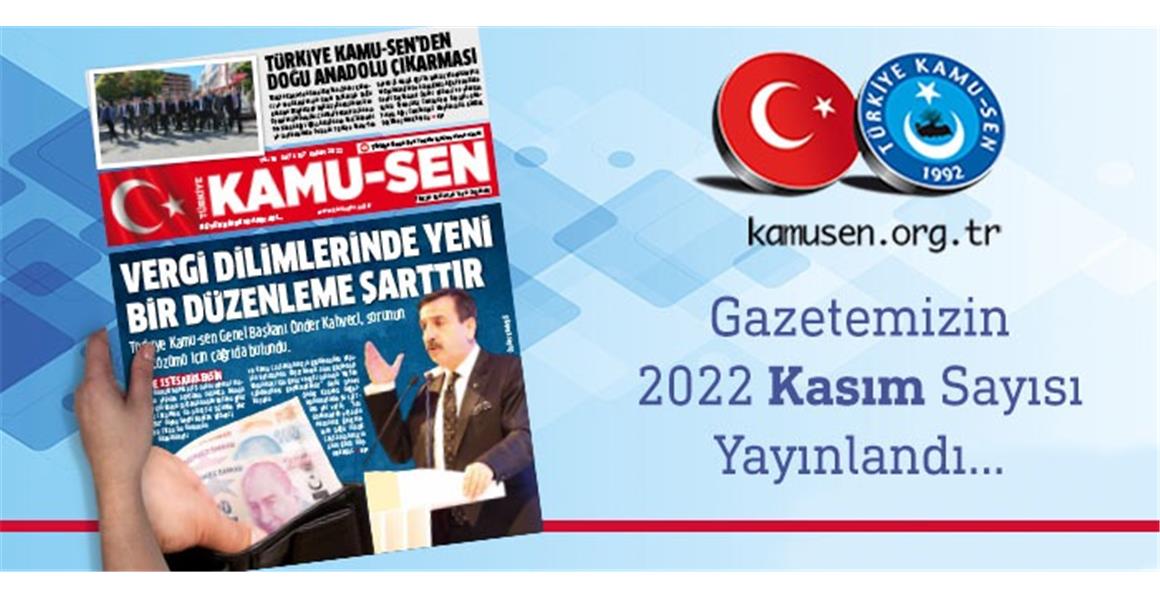 GAZETEMİZİN KASIM AYI DİJİTAL SAYISI YAYINDA