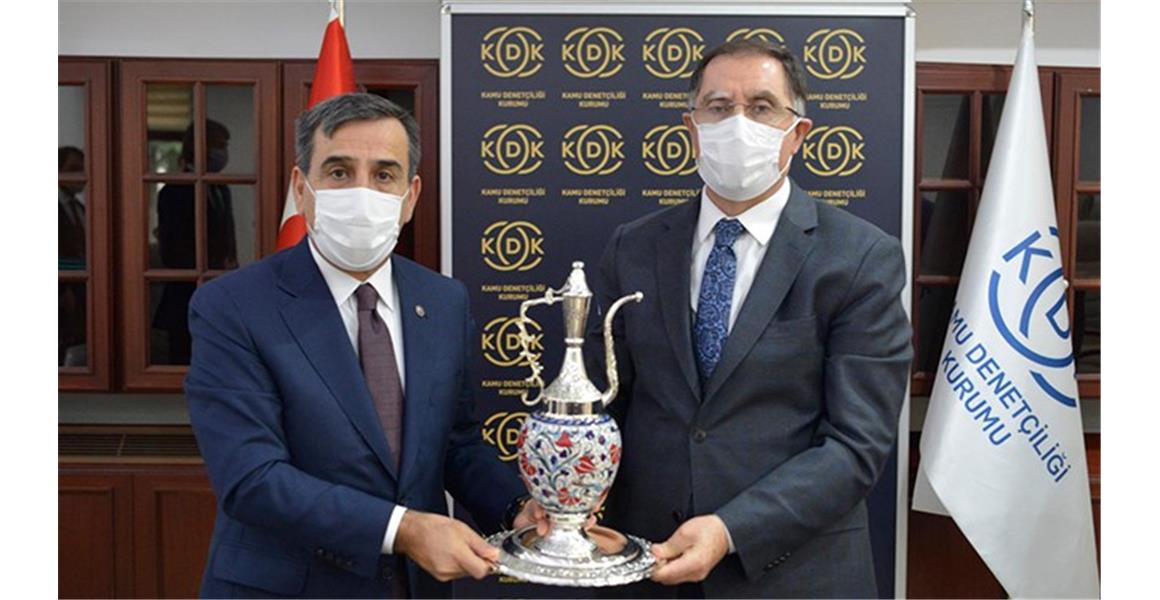 GENEL BAŞKAN KAHVECİ`DEN BAŞDENETÇİ ŞEREF MALKOÇ`A HAYIRLI OLSUN ZİYARETİ