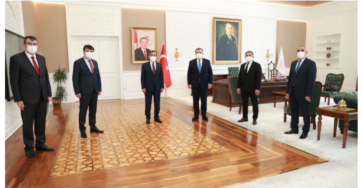 GENEL BAŞKAN ÖNDER KAHVECİ SAĞLIK BAKANI FAHRETTİN KOCA`YI ZİYARET ETTİ