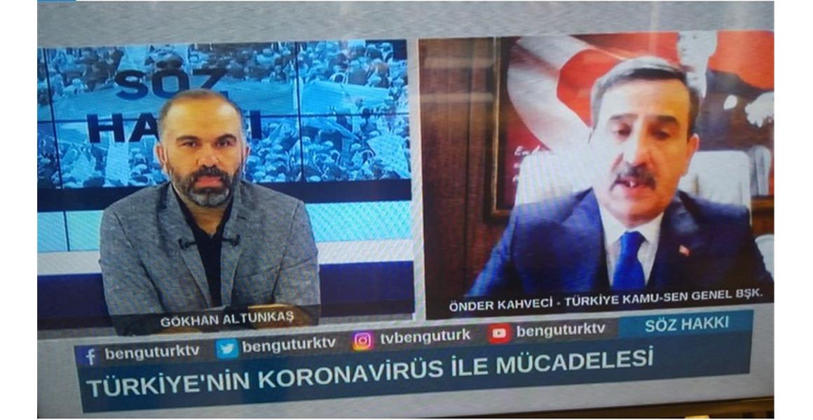 GENEL BAŞKANIMIZ ÖNDER KAHVECİ BENGÜ TÜRK TV`YE KONUK OLDU