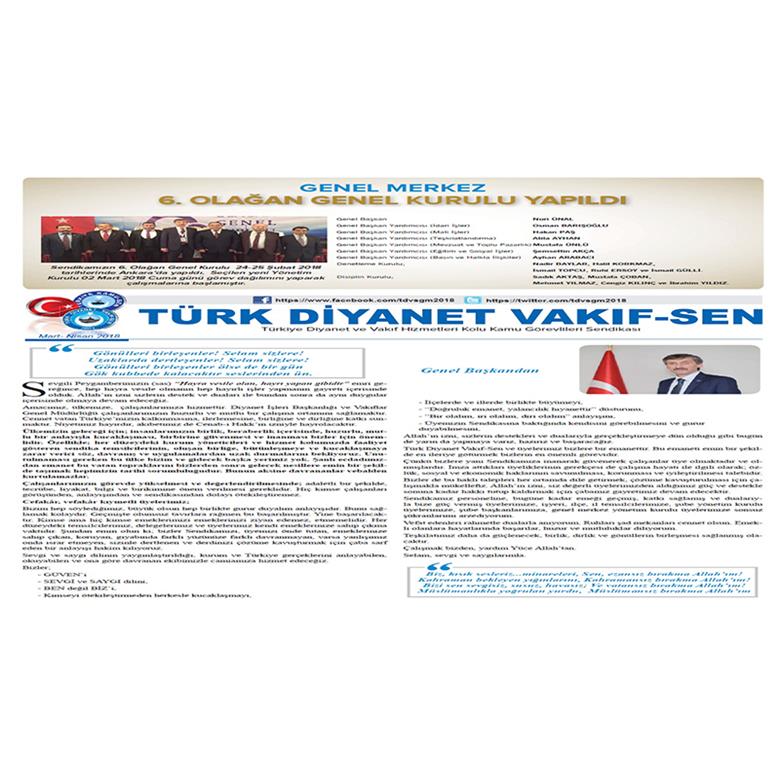 MART-NİSAN 2018 BROŞÜRÜMÜZ YAYINLANDI.