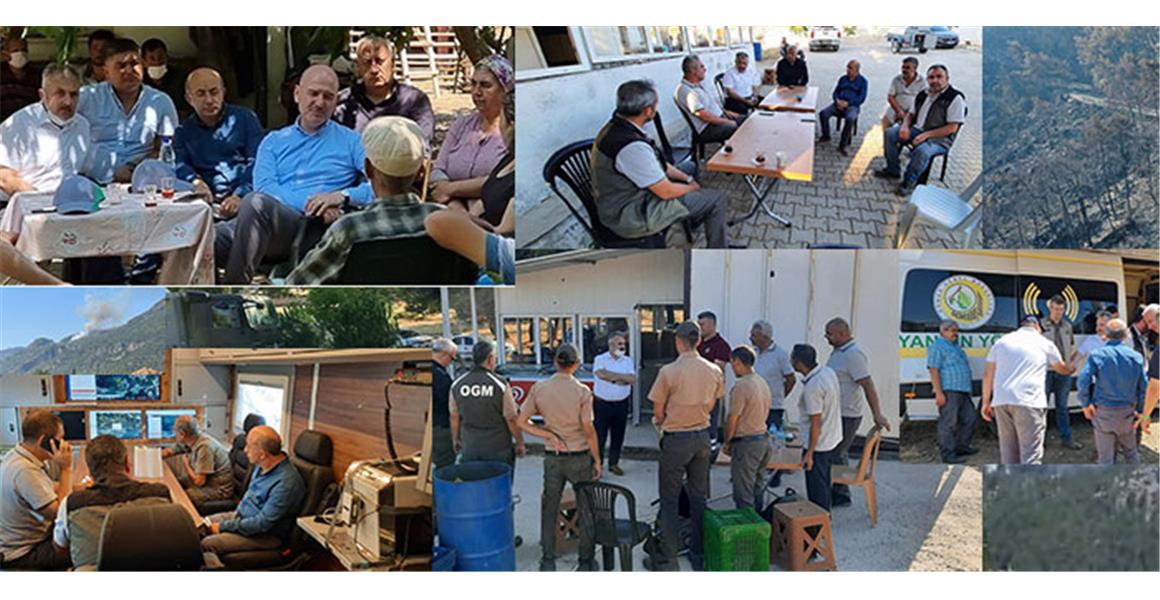 HEYETİMİZ İNCELEMELERDE BULUNMAK ÜZERE YANGIN AFET BÖLGELERİNİ ZİYARET EDİYOR