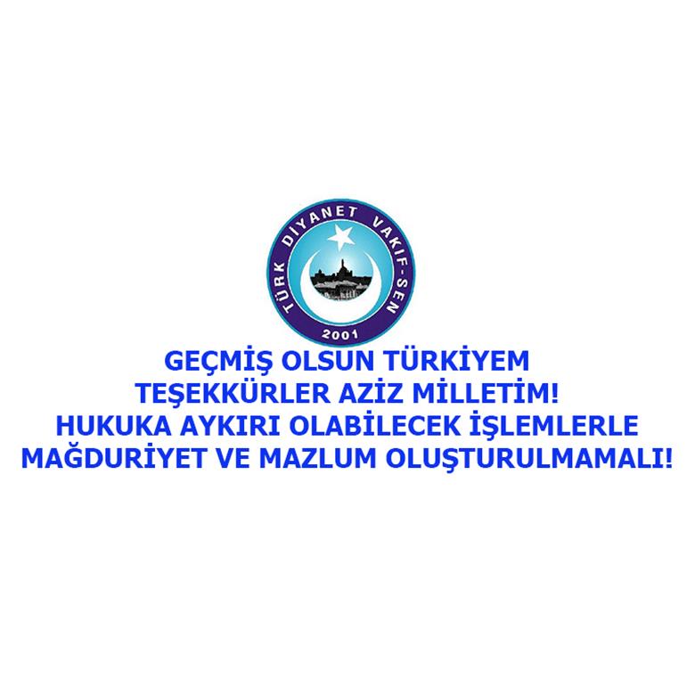 GEÇMİŞ OLSUN TÜRKİYEM TEŞEKKÜRLER AZİZ MİLLETİM!