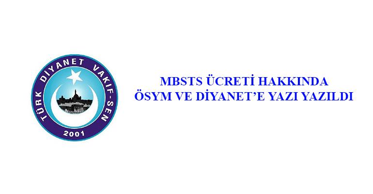 MBSTS ÜCRETİ HAKKINDA ÖSYM VE DİYANETE YAZI YAZILDI