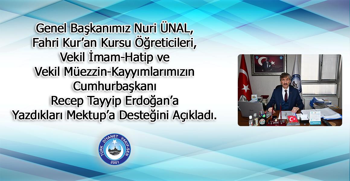 TÜRK DİYANET VAKIF-SEN OLARAK DESTEĞİMİZ HER DAİM SÜRECEK.