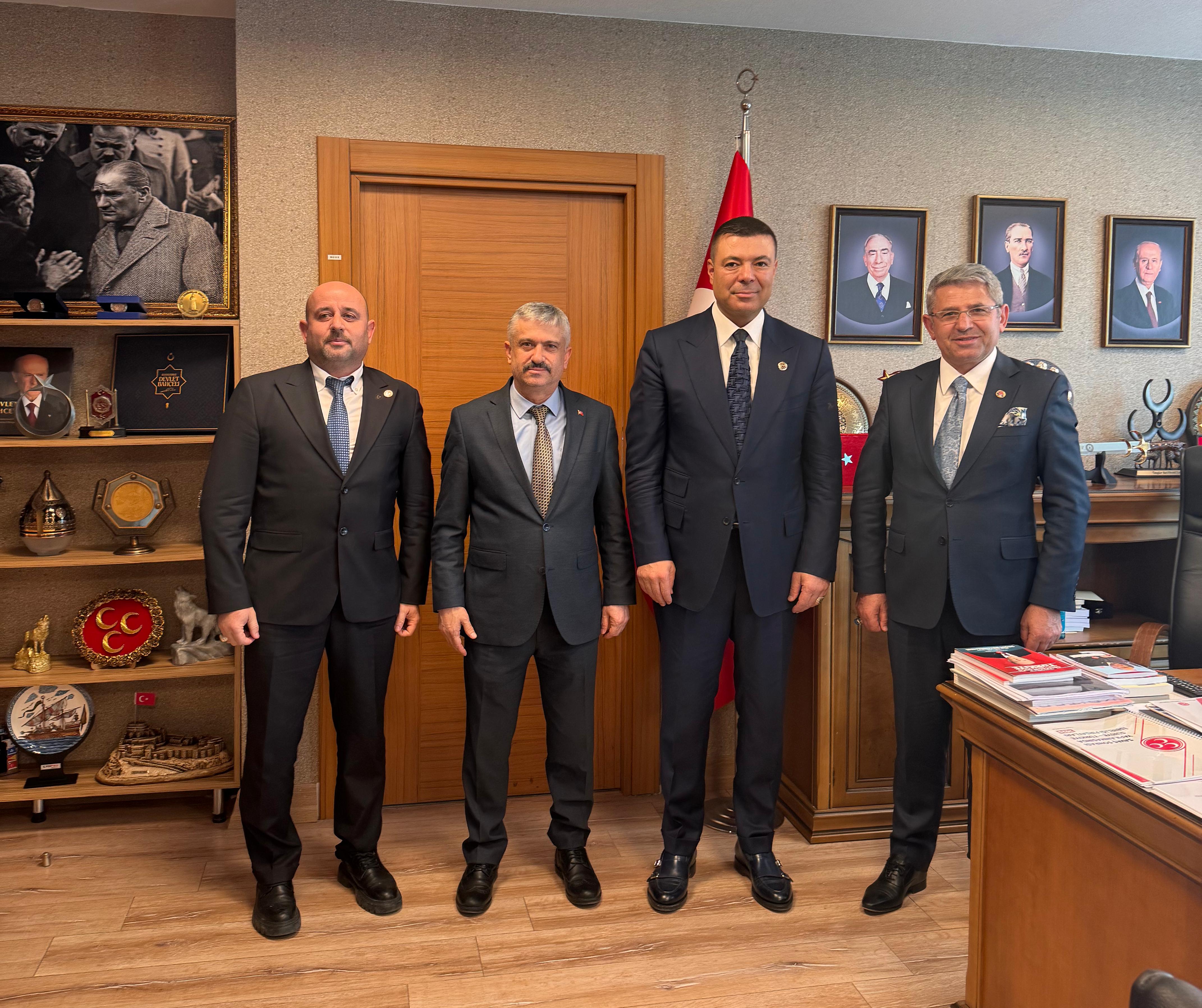 Milliyetçi Hareket Partisi Genel Başkan Yardımcısı Sayın Özgür Bayraktar'ı makamında ziyaret ederek hayırlı olsun dileklerimizi ilettik.