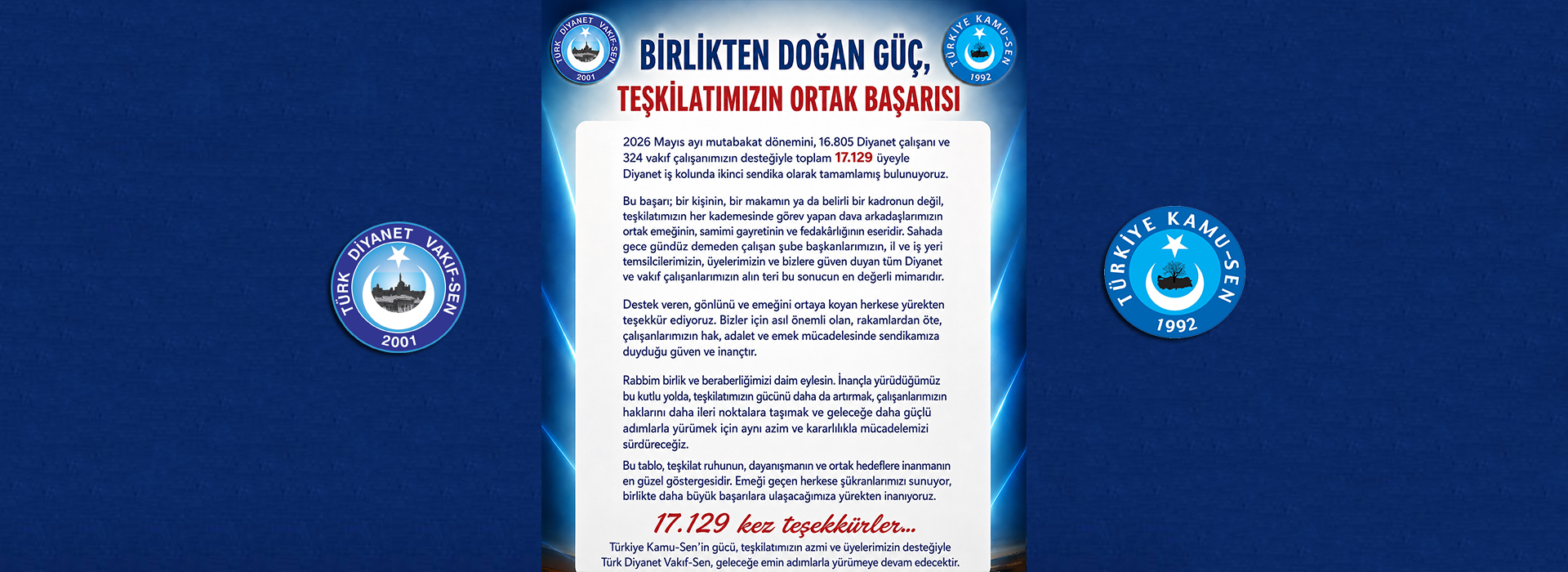 BİRLİKTEN DOĞAN GÜÇ, TEŞKİLATIMIZIN ORTAK BAŞARISI