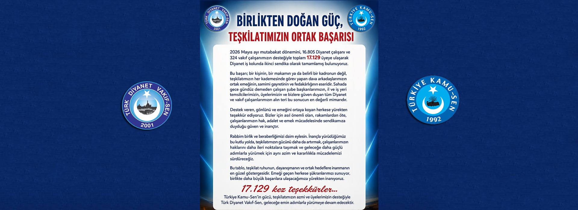 BİRLİKTEN DOĞAN GÜÇ, TEŞKİLATIMIZIN ORTAK BAŞARISI
