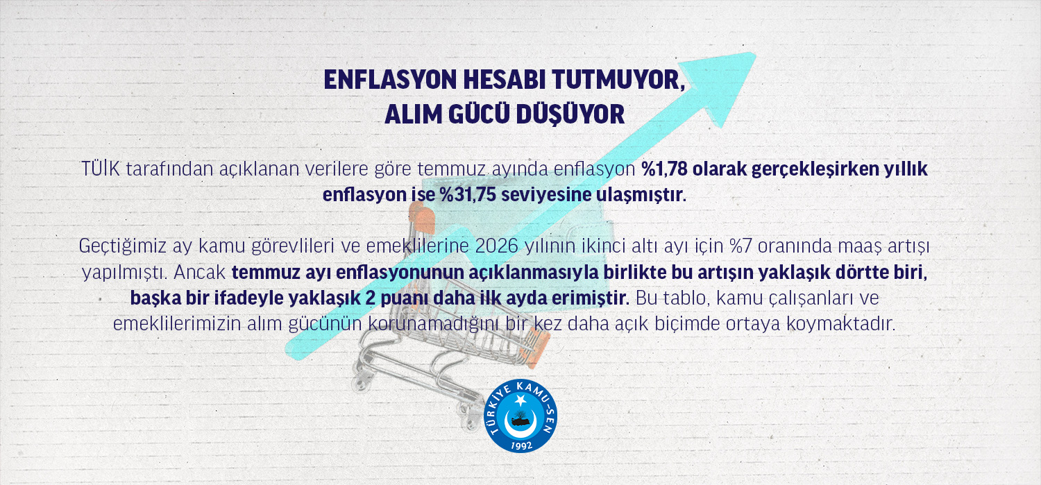 ENFLASYON HESABI TUTMUYOR, ALIM GÜCÜ DÜŞÜYOR.