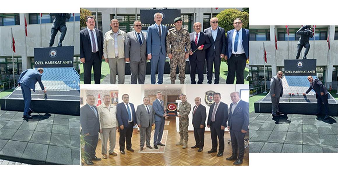 ÖZEL HAREKÂT DAİRE BAŞKANLIĞINI ZİYARET EDEREK ŞEHİTLERİMİZİ ANDIK