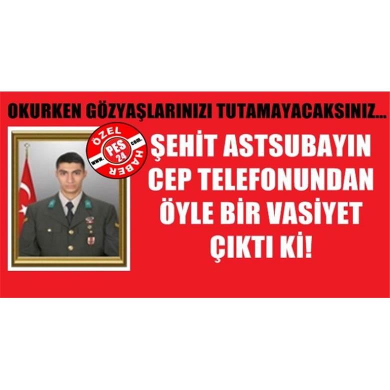 ŞEHİDİN VASİYETİ