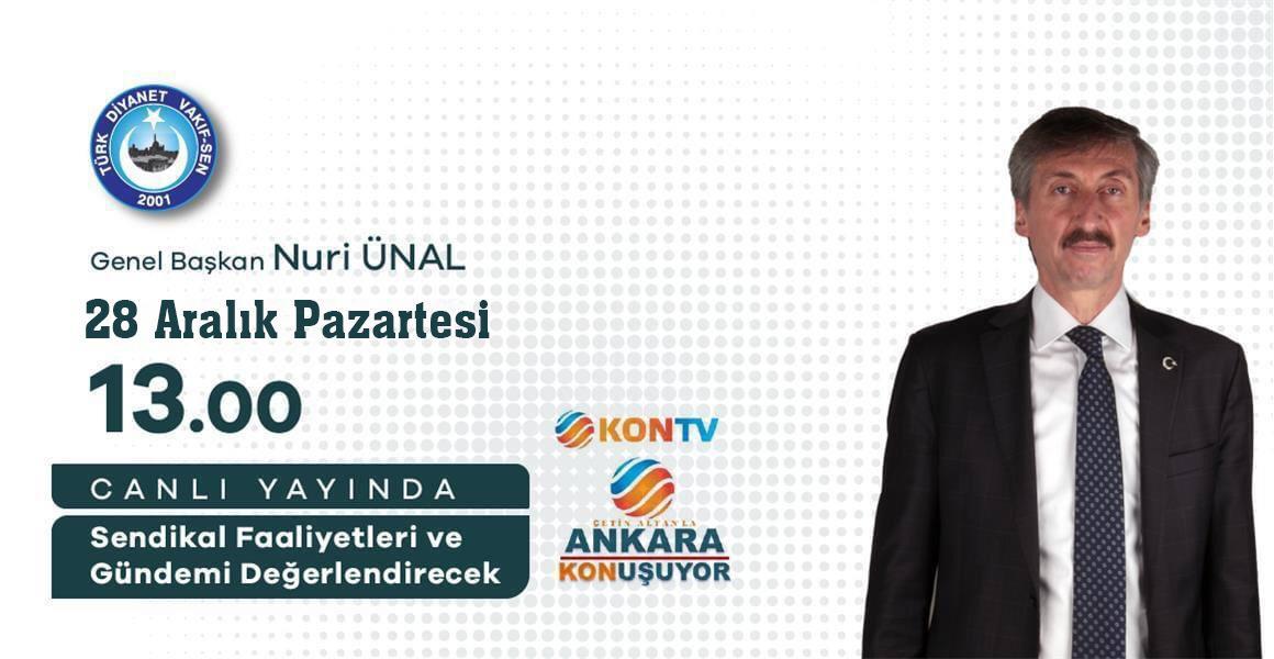GENEL BAŞKANIMIZ KON TV`NİN CANLI YAYIN KONUĞU OLUYOR