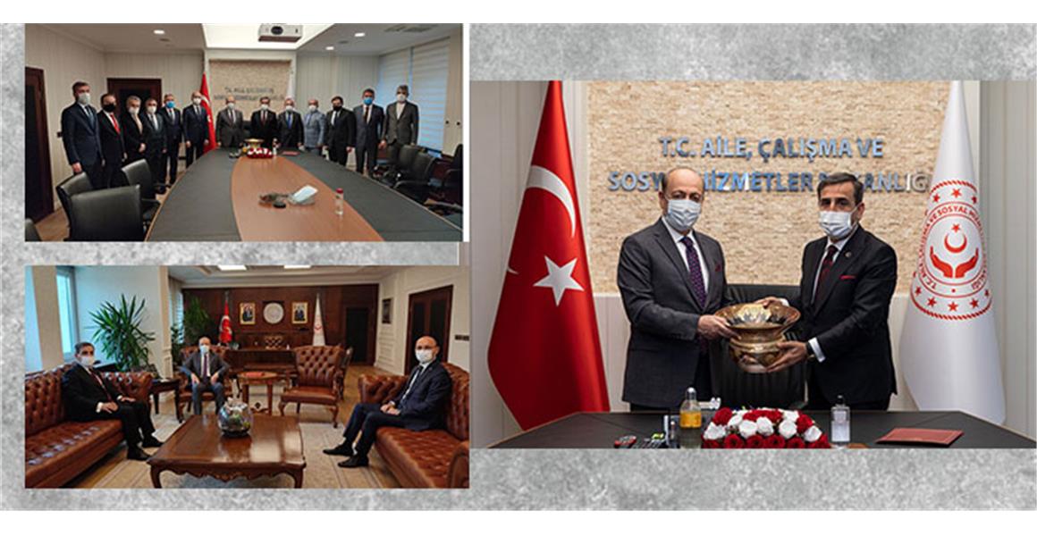 YENİ ÇALIŞMA BAKANINA HAYIRLI OLSUN ZİYARETİNDE BULUNDUK